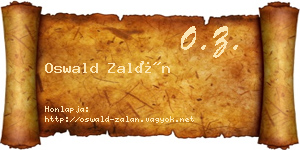 Oswald Zalán névjegykártya